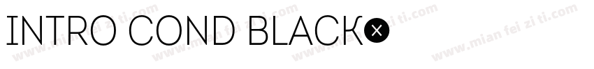 intro cond black字体转换
